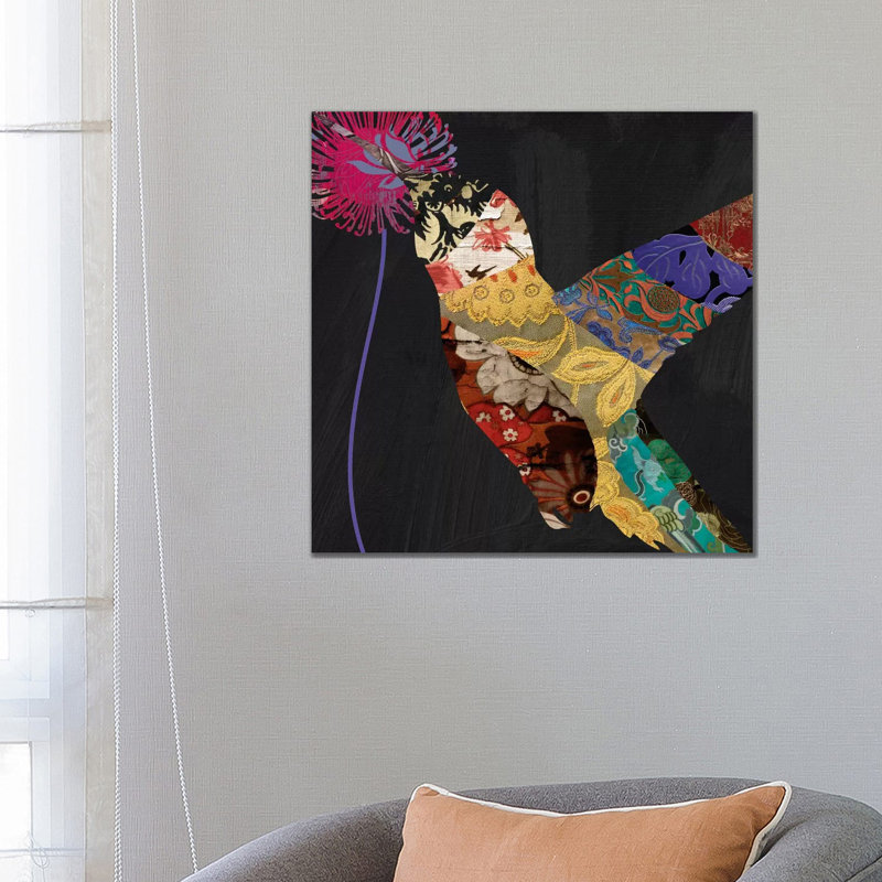Humming Bird Brocade III by Color Bakery - Wrapped Canvas Print, 66.04 cm H x 66.04 cm W x 1.91 cm D