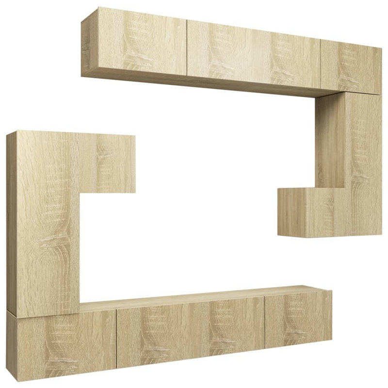 Azeez TV Stand for TVs up to 43", Sonoma Oak
