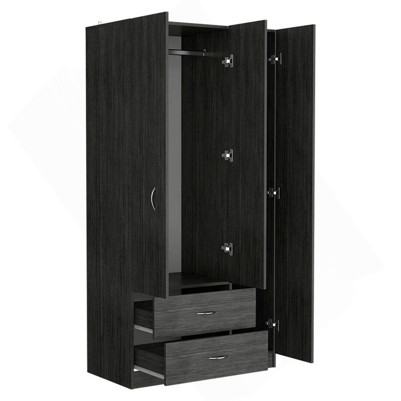 Armoire trois portes Clark, blanc, Blanc