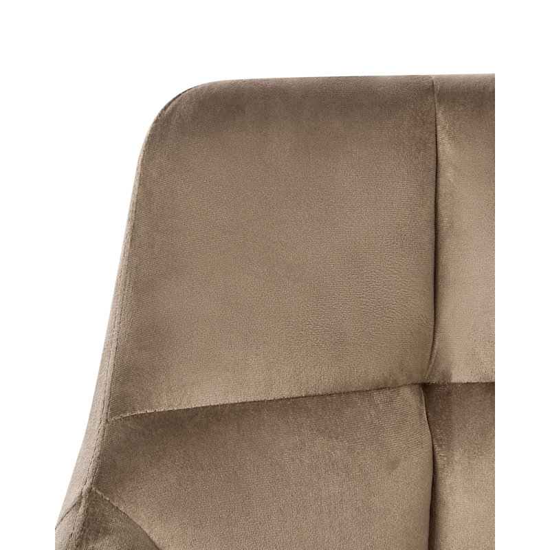 17 Stories Tasheona Velvet Office Chair, Beige, Beige