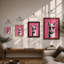 Llama Bubble Gum Modern - Framed Print-1028658636-1028658637
