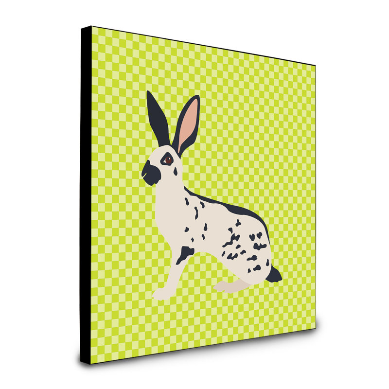 « english spot lapin », art encadré Imola, Vert