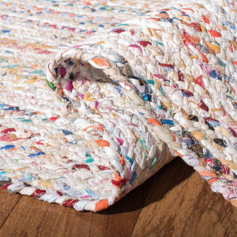 Tapis abstrait en coton tissé à la main Hurst , Ovale 9 pi x 12 pi