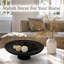Decorative Bowl, Modern Resin Pedestal Bowl For Home Decor, Stylish Fruit Bowl For Kitchen Counter, Chic Key Holder For Entry Table-2062848576