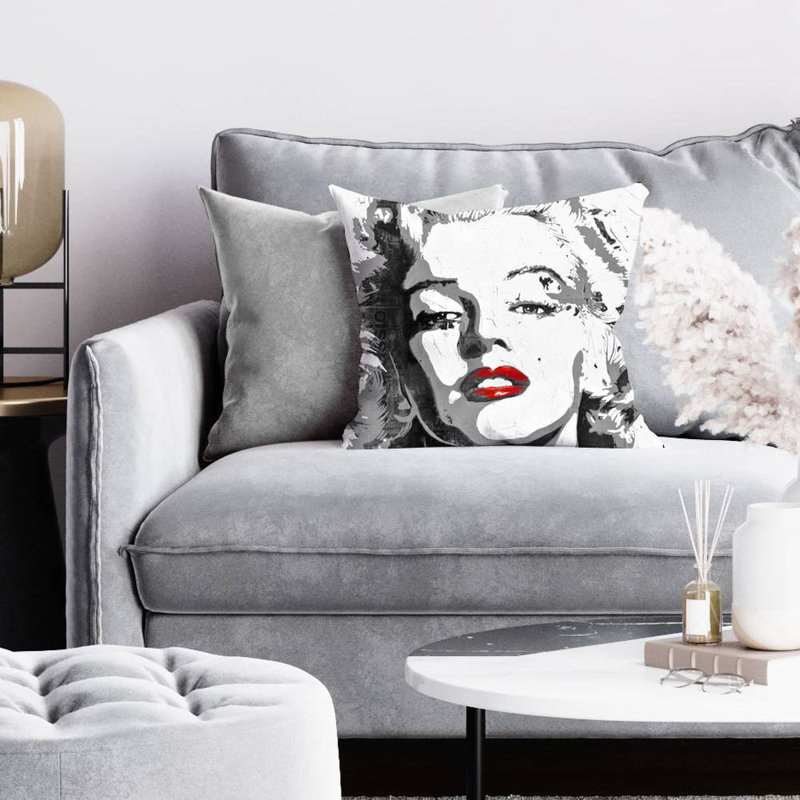 Marilyn monroe - 16"x16" Throw pillow - Poly twill - Print on demand