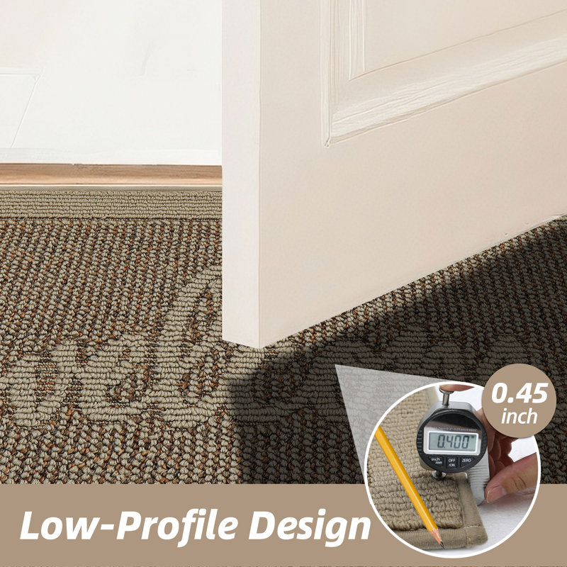 Door Mat,Absorbent Dirt Welcome Mat,Non-Slip Entryway Rugs Washable Indoor Entrance Mats,Low Profile Floor Mat for Entryway and Front Back Door