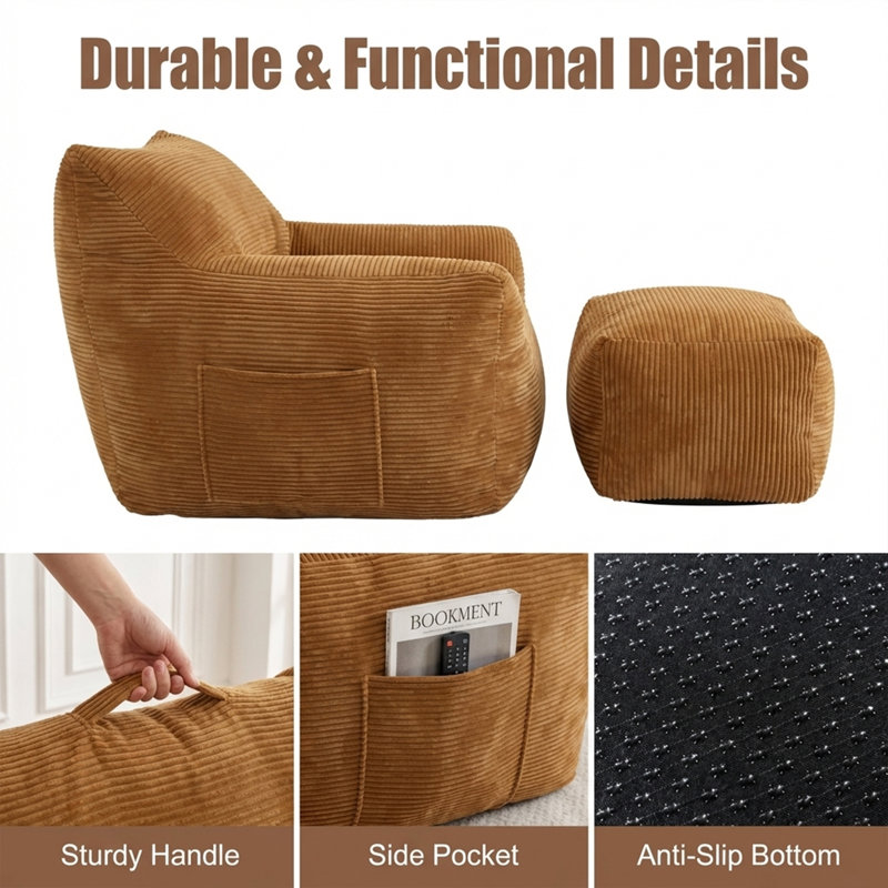 Fauteuil à billes, Brun