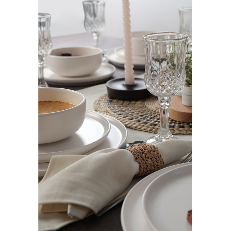 Brabazon 18 Piece Ceramic Dinnerware Set - Service for 6, White