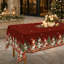 Nappe Christmas Snowman, rouge avec bordure écossaise-1155042821