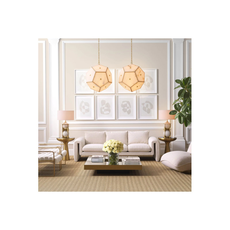 Allure Coffee Table, White/Gold