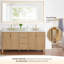Siena 72" Double Bathroom Vanity with Grain White Engineered Stone Countertop with Mirror