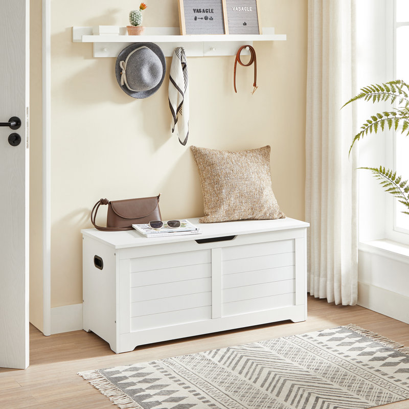 Kenesaw Storage Bench, 46cm H x 100cm W x 40cm D, Matte White