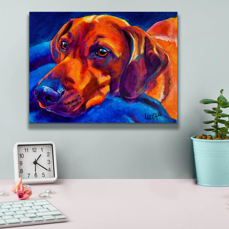 «Red Melted» par Dawg Painter, art mural sur toile, H 12 po x l 16 po x P 0,75 po