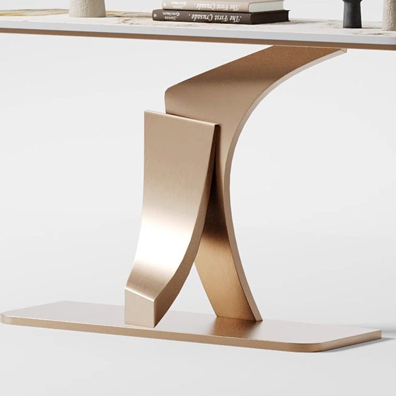 Console en métal de style italien, 33.4" H x 59" W x 13.7" D