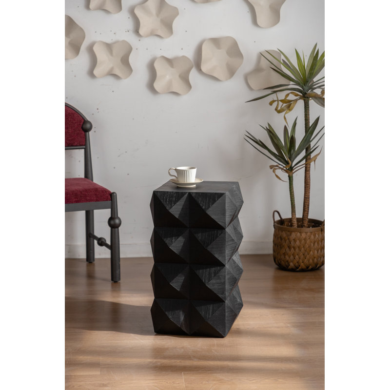 Height Three-Dimensional Embossed Pattern Design Retro Side Table Retro Furniture