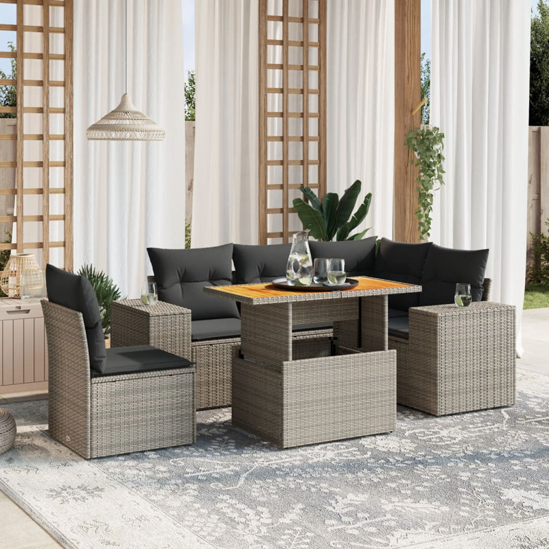 Ensemble de canapé de jardin Vidaxl gris