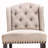 Gormley Button Tufted Fabric Upholstered Wooden Bar Chair, Beige and Black