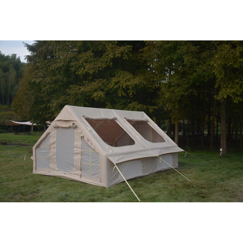 Tente de camping gonflable 4 saisons à installation facile avec structure gonflable haute performance pour 4 à 6 personnes