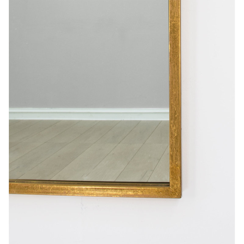 Altu Flat Metal Wall Mirror, Gold Leaf