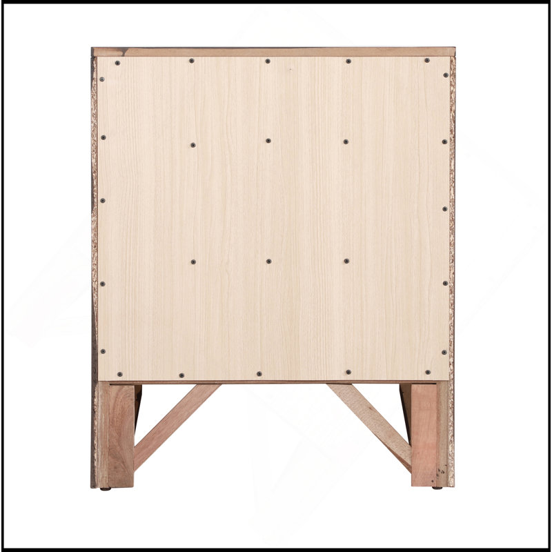 Table de chevet élégante avec rangement, Cerisier