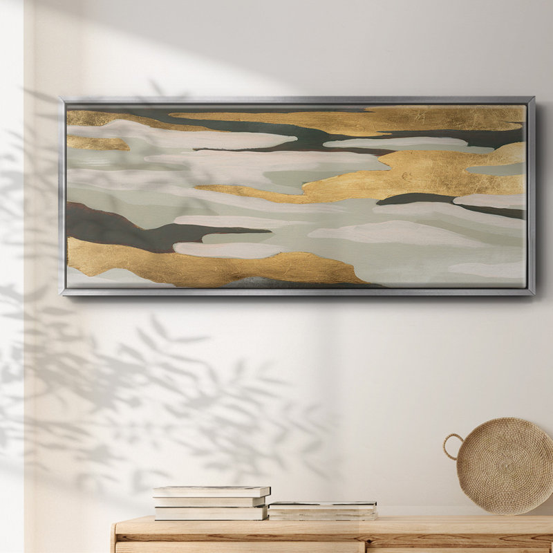 Golden Valley Sands I- Framed Canvas, 8" H x 20" W