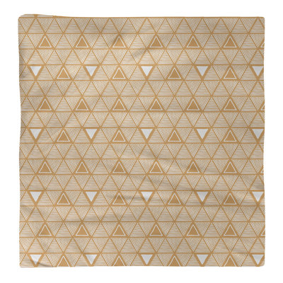 Serviette de table en coton à triangles dessinés à la main