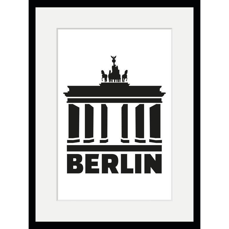 Berlin - Single Picture Frame Print, 50 cm H x 60 cm W