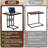 Allyson Rustic Brown Foldable Expandable C-Shaped End Table With Storage & Wheels For Living Room