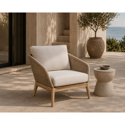 Chaise de patio avec coussins Bowery