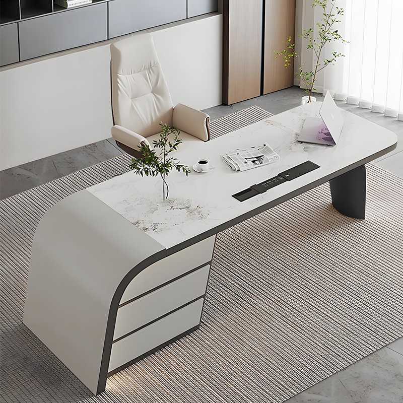 Bureau 55,2 po Modern White, H 29,53 po x l 55,12 po x P 27,56 po