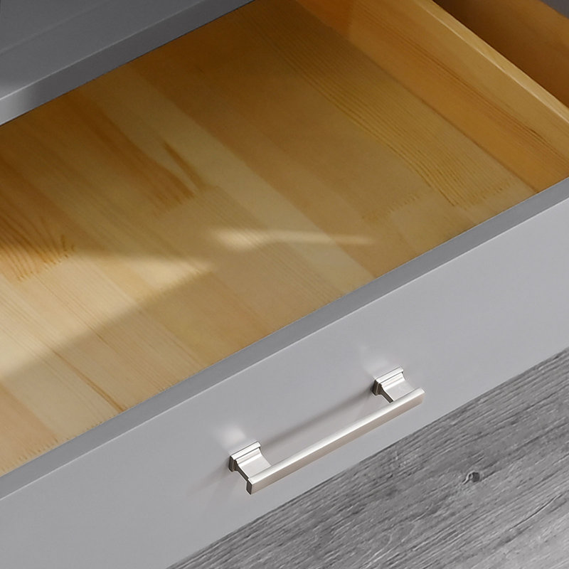 Meuble-lavabo double 84 po avec plateau en pierre reconstituée Render, Gris