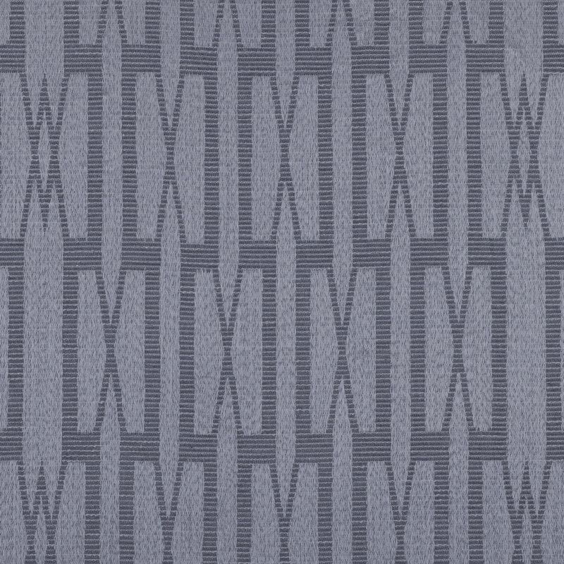 Dover Tonal Geometric Semi-Sheer Back Tab Curtain Panel, 52" W x 84" L, Blue