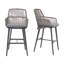 Tabouret de bar en fonte d'aluminium de 46 po avec coussins Brookens-1897805857