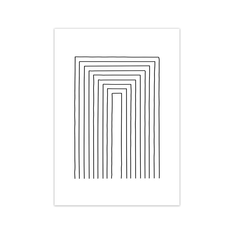 Geometric Black And White A - Print, 84cm H x 59cm W x 1cm D, No Frame