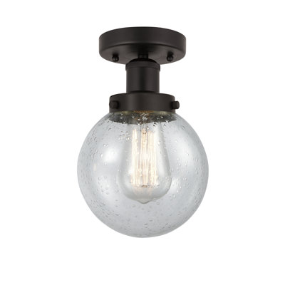 Alphonsa Glass Semi Flush Mount
