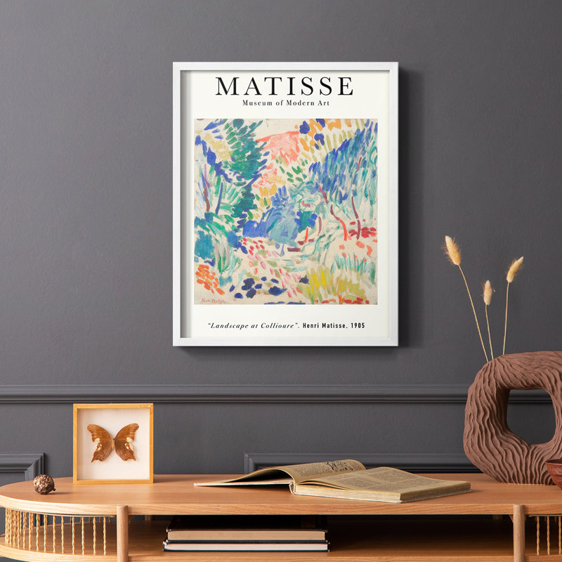 Matisse CL XXVI, reproduction encadrée - bois massif, H 14 po x l 11 po, Blanc