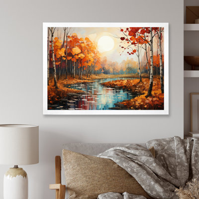 Canada Orange Autumn Symphony V, reproduction d'art sur toile