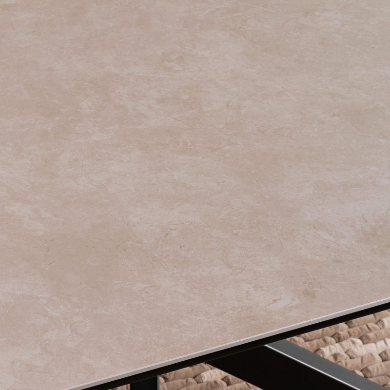 Stone Top Metal Base Dining Table