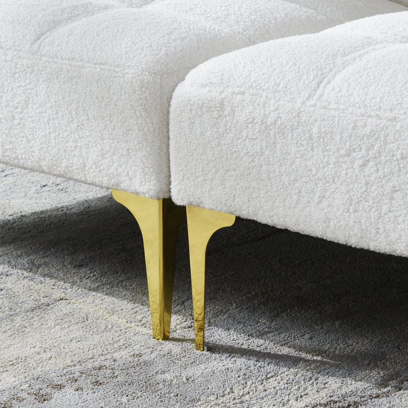 Tissu de peluche canapé-lit Modern Modern, Ourson blanc
