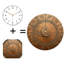 Horloge murale silencieuse en verre trempé de 30 cm, cadran bronze (1), sans tic-tac, fonctionne avec des piles AA (non incluses), décoration artistique pour la maison