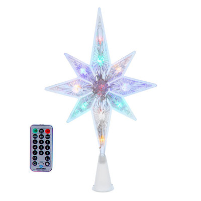 Décoration pour sommet de sapin en forme d'étoile à deux couleurs à DEL 11,6 pouces 11 lumières Kurt Adler