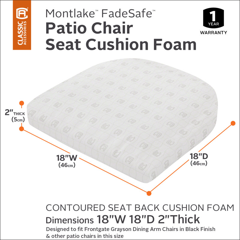 Pina Outdoor 2'' Lounge Chair Chair Pad, 2" H x 18" W x 18" D