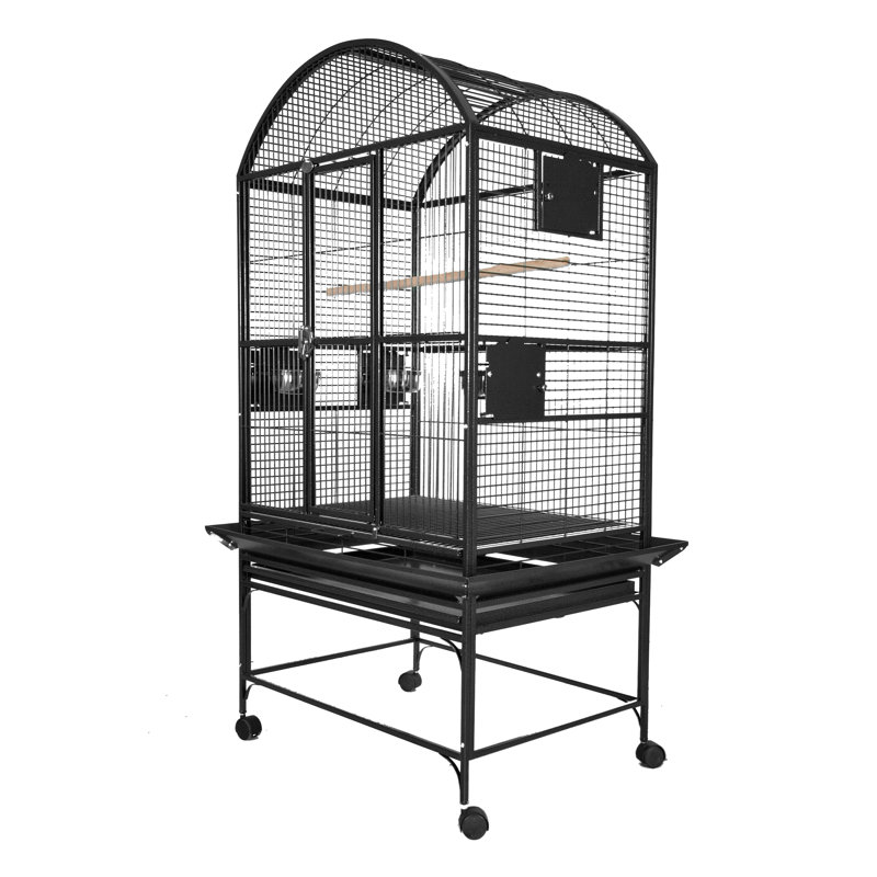 Cage large large noire par A&E, Noir, 63" H x 32" L x 23" W