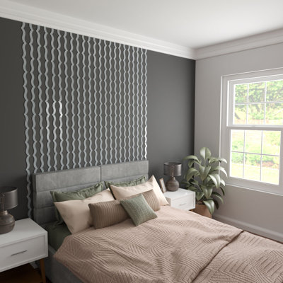 May Adjustable Acrylic Decorative Slat Wall Panel Kit (43-Pack)