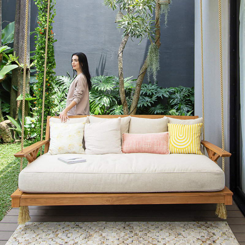 Cotesfield Teak Outdoor Swing Bed