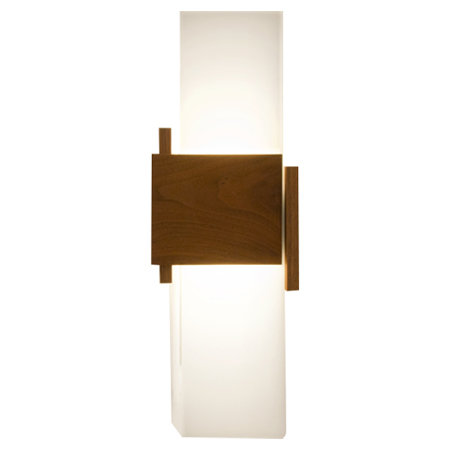 1 - Light LED Flush Mounted Sconce, Oiled Walnut, 2700K