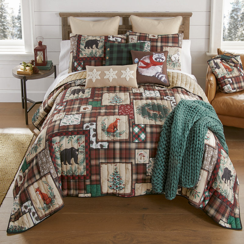 Ensemble de courtepointe Clotilde, Courtepointe pour lit simple + 1 taie décorative 