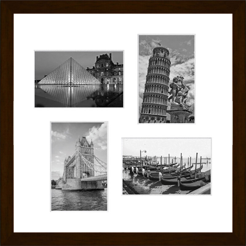 Liudvikas Wood Picture Frame with Mat, Dark Brown