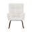 Comfy Upholstered Rocking Chair With High Backrest For Nursing, Reading, & Relaxation - Off White