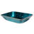 Eden Bath 13.13'' Turquoise Tempered Glass Rectangular Bathroom Sink